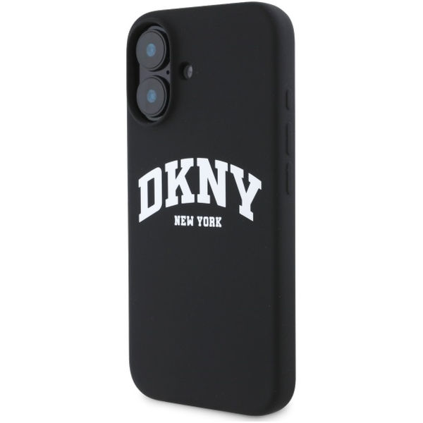 DKNY - Hardcase Silicone White Printed Logo MagSafe (DKHMP16SSNYACH) - iPhone 16 - Black