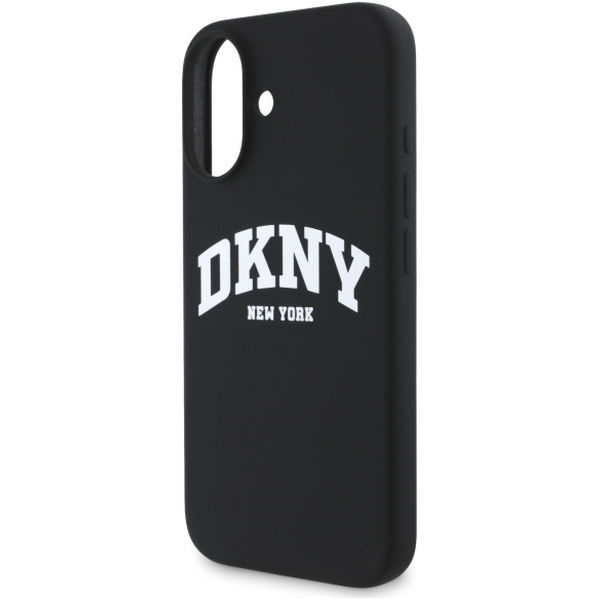DKNY - Hardcase Silicone White Printed Logo MagSafe (DKHMP16SSNYACH) - iPhone 16 - Black