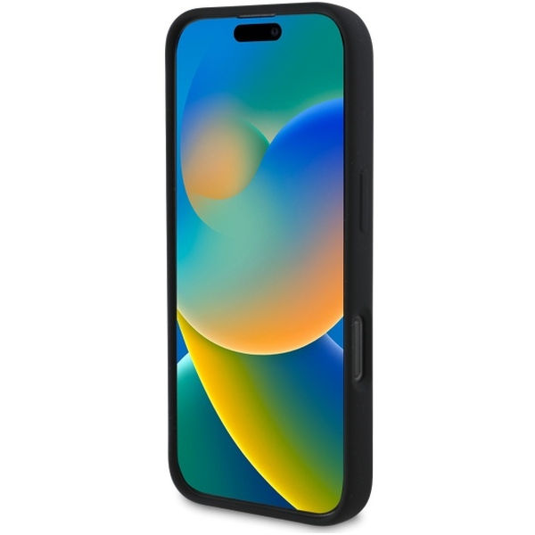 DKNY - Hardcase Silicone White Printed Logo MagSafe (DKHMP16SSNYACH) - iPhone 16 - Black