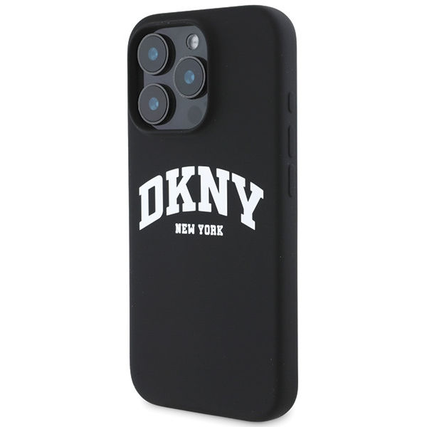 DKNY - Hardcase Silicone White Printed Logo MagSafe (DKHMP16XSNYACH) - iPhone 16 Pro Max - Black