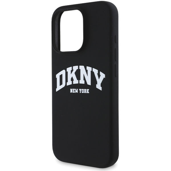 DKNY - Hardcase Silicone White Printed Logo MagSafe (DKHMP16XSNYACH) - iPhone 16 Pro Max - Black
