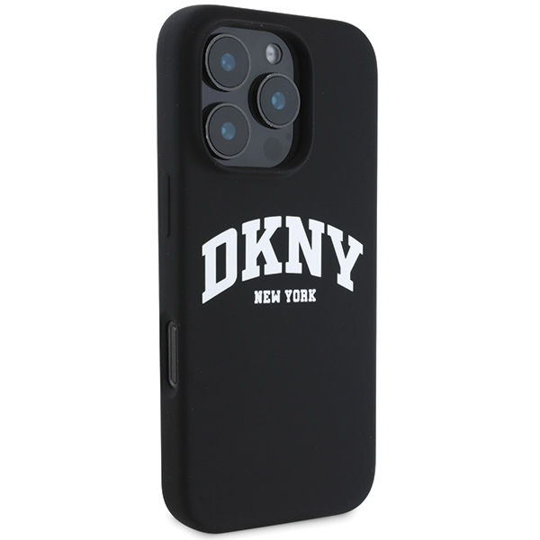 DKNY - Hardcase Silicone White Printed Logo MagSafe (DKHMP16XSNYACH) - iPhone 16 Pro Max - Black