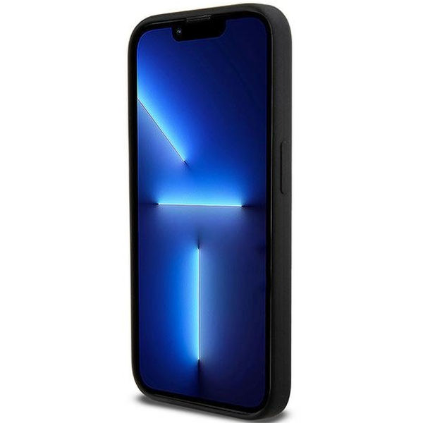 DKNY - Hardcase Liquid Silicone White Printed Logo MagSafe (DKHMP15LSNYACH) - iPhone 15 Pro - Black