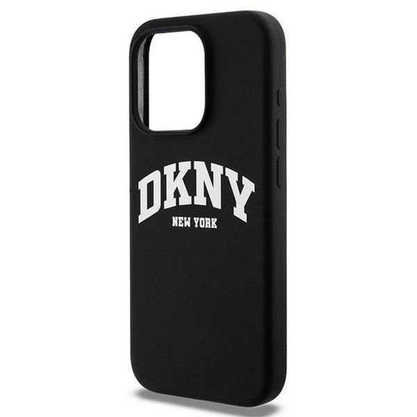 DKNY - Hardcase Liquid Silicone White Printed Logo MagSafe (DKHMP15LSNYACH) - iPhone 15 Pro - Black