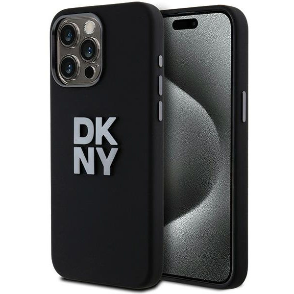 DKNY - Hardcase Liquid Silicone Metal Logo (DKHCP15XSMCBSK) - iPhone 15 Pro Max - Black