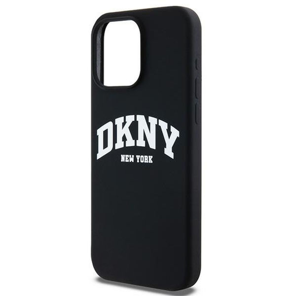 DKNY - Hardcase Liquid Silicone White Printed Logo MagSafe (DKHMP15XSNYACH) - iPhone 15 Pro Max - Black