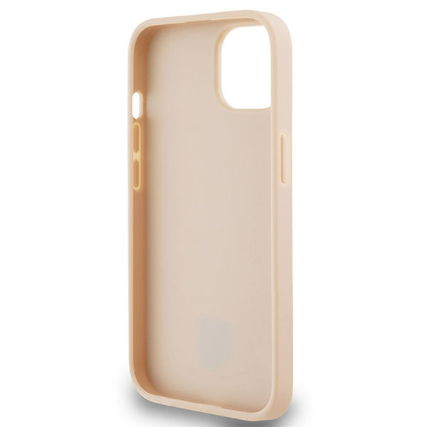 DKNY - Leather Checkered Mono Pattern & Printed Stripes (DKHCP15MPCPTSSP) - iPhone 15 Plus - Pink