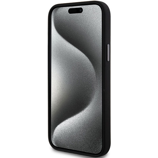 DKNY - Hardcase Liquid Silicone Metal Logo (DKHCP15SSMCBSK) - iPhone 15 - Black
