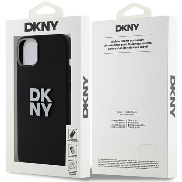 DKNY - Hardcase Liquid Silicone Metal Logo (DKHCP15SSMCBSK) - iPhone 15 - Black