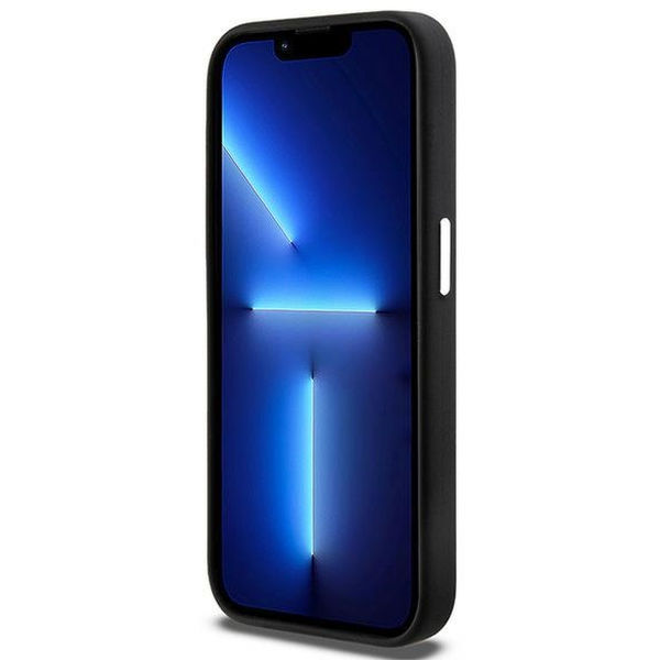 DKNY - Hardcase Liquid Silicone Small Metal Logo MagSafe (DKHMP15LSMCHLK) - iPhone 15 Pro - Black