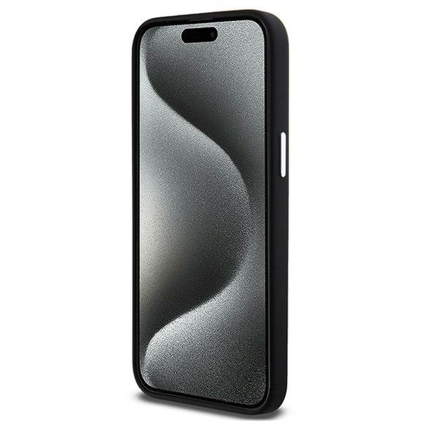 DKNY - Hardcase Liquid Silicone - iPhone 15 Pro Max Small Metal Logo MagSafe (DKHMP15XSMCHLK) - Black