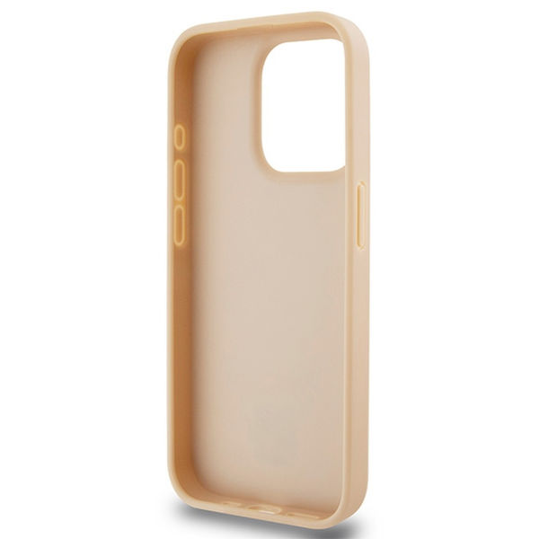 DKNY - Leather Checkered Mono Pattern & Printed Stripes (DKHCP15LPCPTSSP) - iPhone 15 Pro - Pink