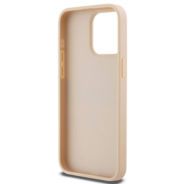 DKNY - Leather Mono Stripe & Metal Logo (DKHCP15XPRTHSLP) - iPhone 15 Pro Max - Pink