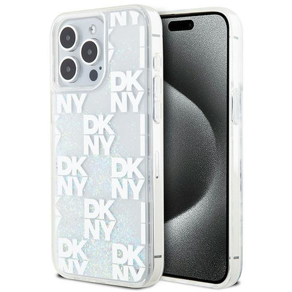 DKNY - Hardcase Liquid Glitter Multilogo (DKHCP15XLCPEPT) - iPhone 15 Pro Max - White