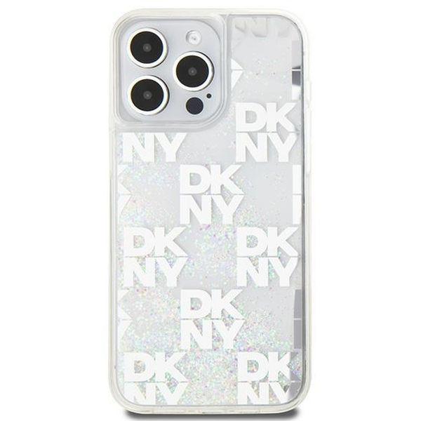 DKNY - Hardcase Liquid Glitter Multilogo (DKHCP15XLCPEPT) - iPhone 15 Pro Max - White