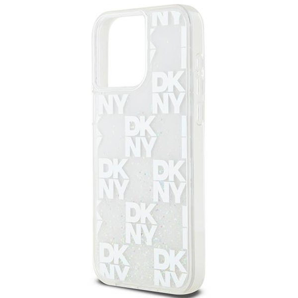 DKNY - Hardcase Liquid Glitter Multilogo (DKHCP15XLCPEPT) - iPhone 15 Pro Max - White