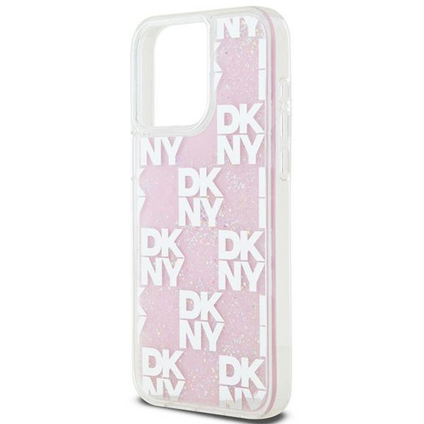 DKNY - Hardcase Liquid Glitter Multilogo (DKHCP15XLCPEPP) - iPhone 15 Pro Max - Pink