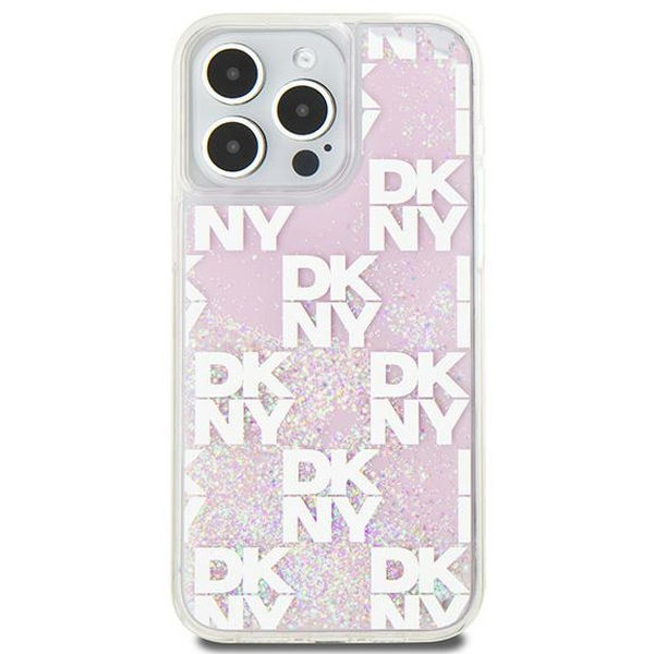 DKNY - Hardcase Liquid Glitter Multilogo (DKHCP15XLCPEPP) - iPhone 15 Pro Max - Pink