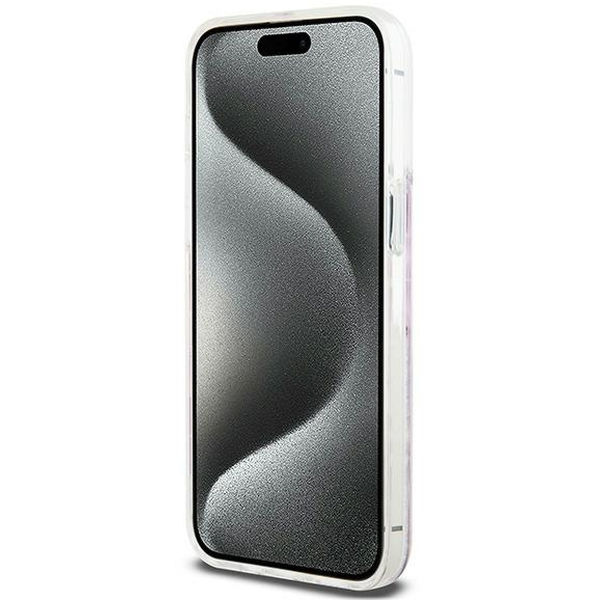 DKNY - Hardcase Liquid Glitter Multilogo (DKHCP15XLCPEPP) - iPhone 15 Pro Max - Pink