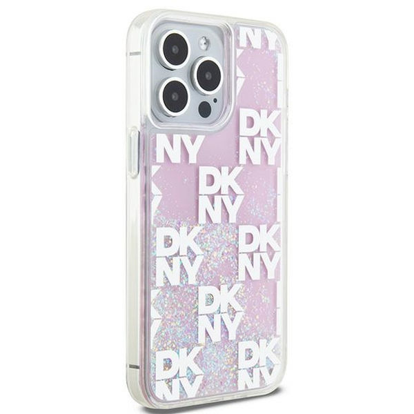 DKNY - Hardcase Liquid Glitter Multilogo (DKHCP15XLCPEPP) - iPhone 15 Pro Max - Pink