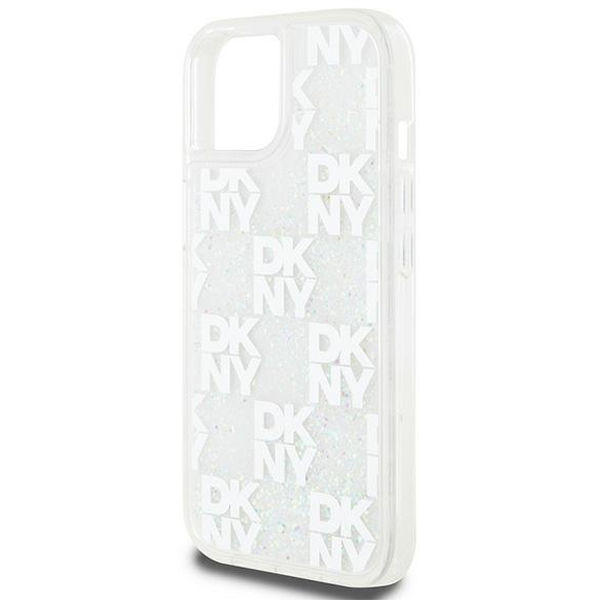 DKNY - Hardcase Liquid Glitter Multilogo (DKHCP15SLCPEPT) - iPhone 15 - White