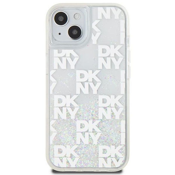 DKNY - Hardcase Liquid Glitter Multilogo (DKHCP15SLCPEPT) - iPhone 15 - White