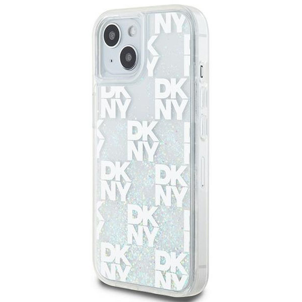 DKNY - Hardcase Liquid Glitter Multilogo (DKHCP15SLCPEPT) - iPhone 15 - White