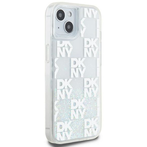 DKNY - Hardcase Liquid Glitter Multilogo (DKHCP15SLCPEPT) - iPhone 15 - White