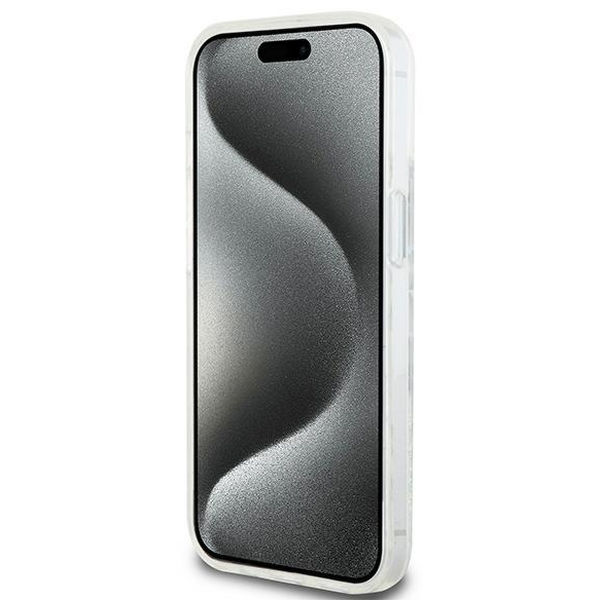DKNY - Hardcase Liquid Glitter Multilogo (DKHCP15SLCPEPT) - iPhone 15 - White
