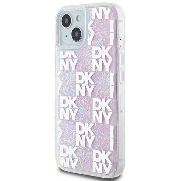 DKNY - Hardcase Liquid Glitter Multilogo (DKHCP15SLCPEPP) - iPhone 15 - Pink