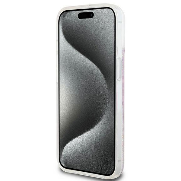DKNY - Hardcase Liquid Glitter Multilogo (DKHCP15SLCPEPP) - iPhone 15 - Pink