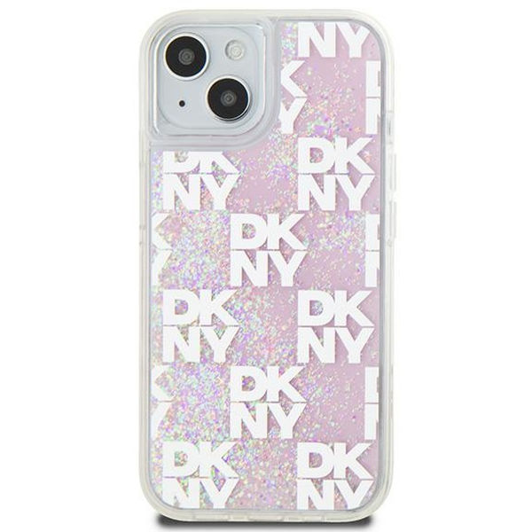 DKNY - Hardcase Liquid Glitter Multilogo (DKHCP15SLCPEPP) - iPhone 15 - Pink