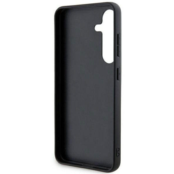 DKNY - Leather Mono Stripe & Metal Logo (DKHCS24MPRTHSLK) - Samsung Galaxy S24 Plus - Black