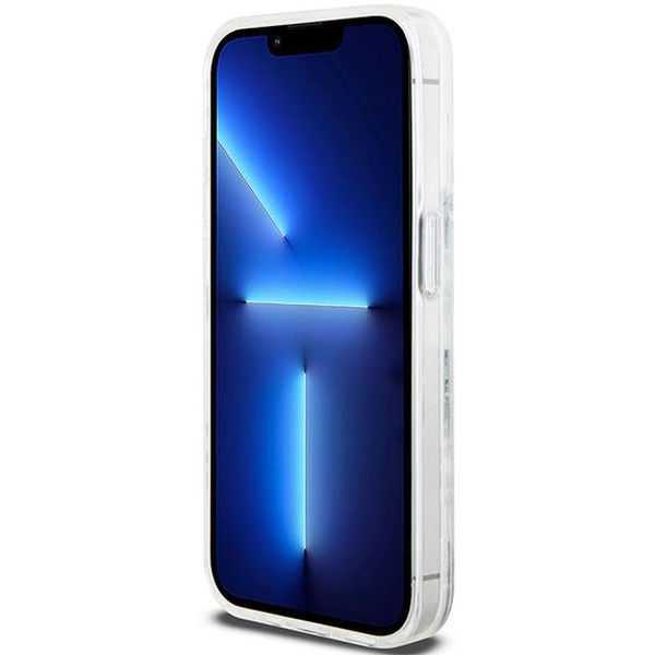 DKNY - Hardcase Liquid Glitter Multilogo (DKHCP15LLCPEPT) - iPhone 15 Pro - White