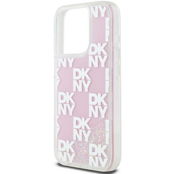 DKNY - Hardcase Liquid Glitter Multilogo (DKHCP15LLCPEPP) - iPhone 15 Pro - Pink