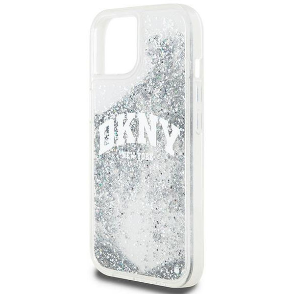 DKNY - Hardcase Liquid Glitter Big Logo (DKHCP15SLBNAET) - iPhone 15 - White