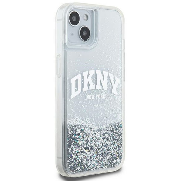 DKNY - Hardcase Liquid Glitter Big Logo (DKHCP15SLBNAET) - iPhone 15 - White