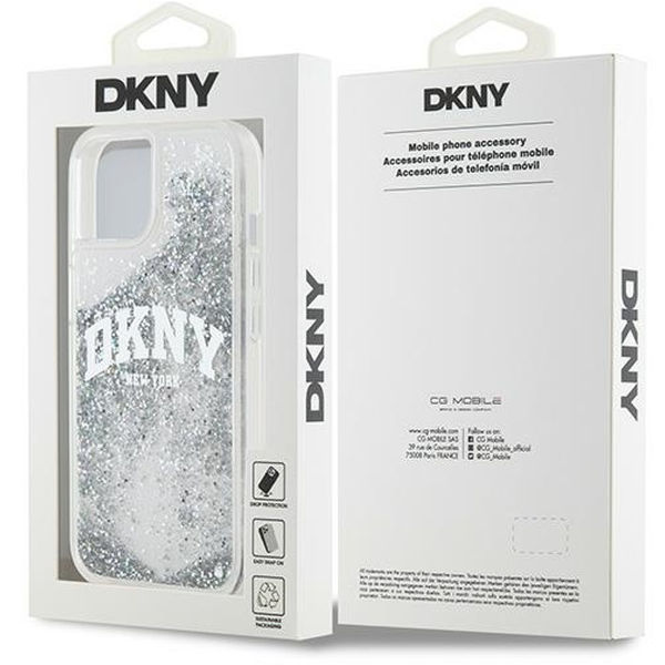DKNY - Hardcase Liquid Glitter Big Logo (DKHCP15SLBNAET) - iPhone 15 - White