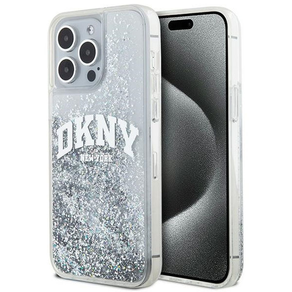 DKNY - Hardcase Liquid Glitter Big Logo (DKHCP15LLBNAET) - iPhone 15 Pro - White