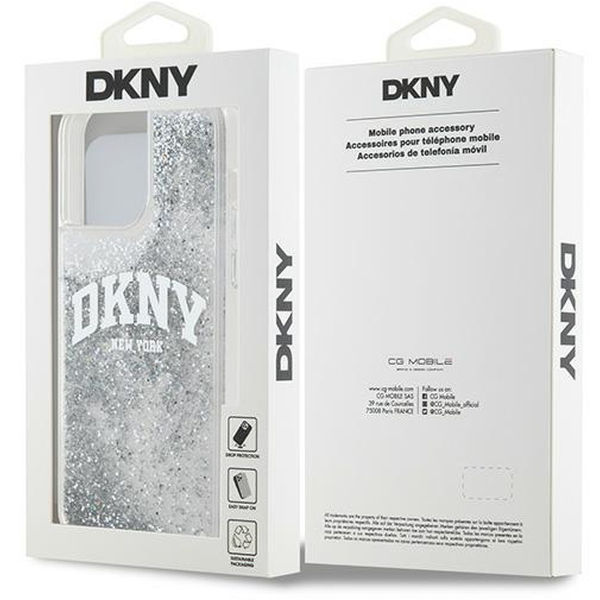 DKNY - Hardcase Liquid Glitter Big Logo (DKHCP15LLBNAET) - iPhone 15 Pro - White