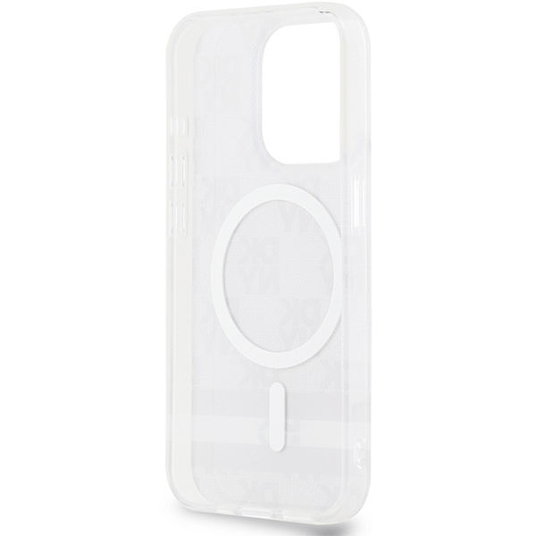 DKNY - IML Checkered Mono Pattern & Printed Stripes MagSafe (DKHMP15XHCPTSK) - iPhone 15 Pro Max - Black