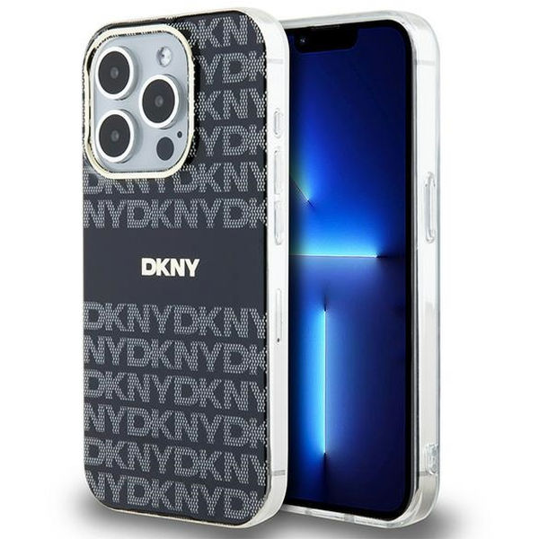 DKNY - IML Mono & Stripe MagSafe (DKHMP15XHRHSEK) - iPhone 15 Pro Max - Black