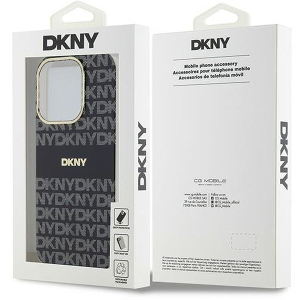 DKNY - IML Mono & Stripe MagSafe (DKHMP15XHRHSEK) - iPhone 15 Pro Max - Black