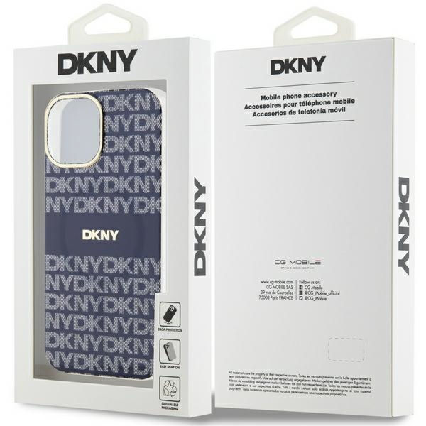 DKNY - IML Mono & Stripe MagSafe (DKHMP15SHRHSEB) - iPhone 15 - Blue