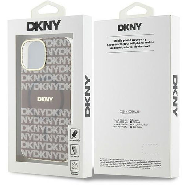 DKNY - IML Mono & Stripe MagSafe (DKHMP15SHRHSEE) - iPhone 15 - Beige