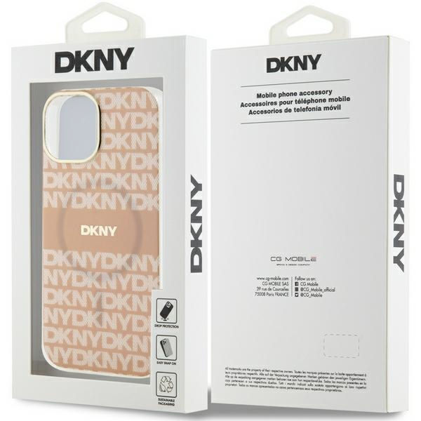 DKNY - IML Mono & Stripe MagSafe (DKHMP15SHRHSEP) - iPhone 15 - Pink