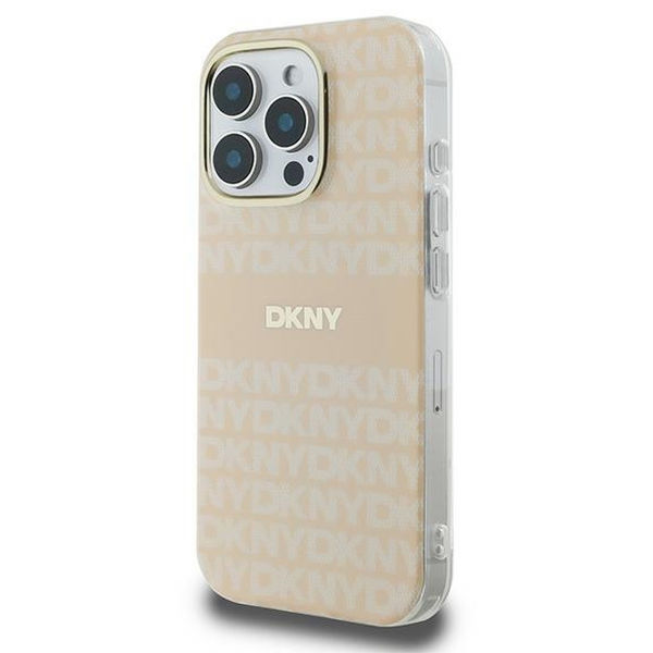 DKNY - Hardcase Repeat Texture Pattern With Stripe MagSafe (DKHMP16XHRHSEP) - iPhone 16 Pro Max - Pink