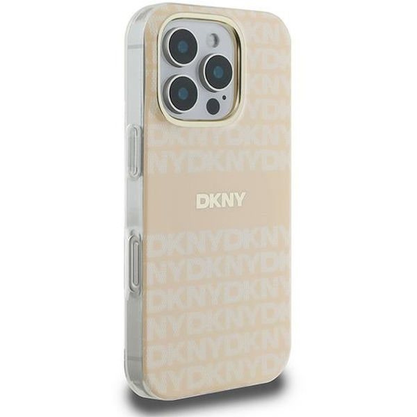 DKNY - Hardcase Repeat Texture Pattern With Stripe MagSafe (DKHMP16XHRHSEP) - iPhone 16 Pro Max - Pink