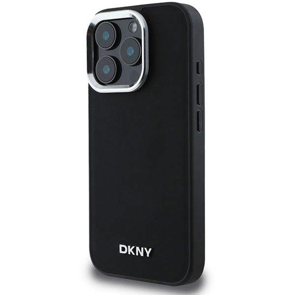 DKNY - Hardcase Plain Silver Logo MagSafe (DKHMP16XPSCMCLK) - iPhone 16 Pro Max - Black