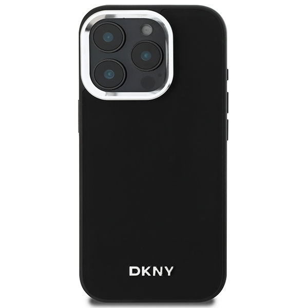 DKNY - Hardcase Plain Silver Logo MagSafe (DKHMP16XPSCMCLK) - iPhone 16 Pro Max - Black